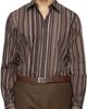 Paul Smith Paul Smith Brown 'Painted Signature Stripe' Print Cotton Shirt - 1