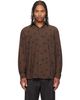 Paul Smith Paul Smith Brown Shadow Polka Viscose-Wool Shirt - 1
