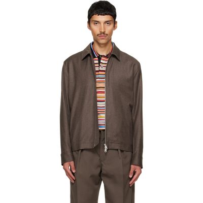 Paul Smith Paul Smith Brown Wool-Cashmere Flannel Jacket