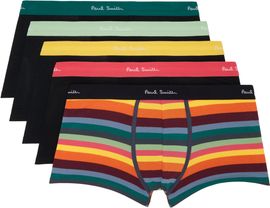 Paul Smith Paul Smith Five-Pack Multicolor 'Artist Stripe' Organic Boxer Briefs