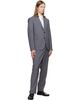 Paul Smith Paul Smith Gray 'The Soho' Tailored-Fit Pinstripe Wool Suit - 5