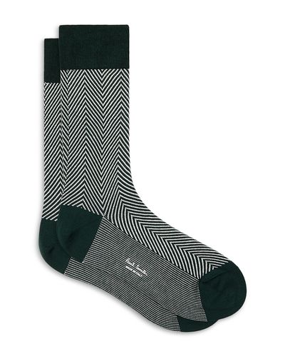 Paul Smith Paul Smith Herringbone Cotton Blend Socks