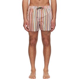 Paul Smith Paul Smith Multicolor 'Painted Signature Stripe' Swim Shorts