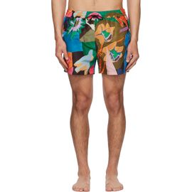 Paul Smith Paul Smith Multicolor 'River Collage' Print Swim Shorts