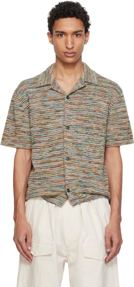 Paul Smith Paul Smith Multicolor 'Signature Stripe' Knitted Cotton Shirt