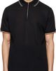 Paul Smith Paul Smith Navy Cotton 'Signature Stripe' Trim Zip Polo - 1