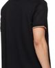 Paul Smith Paul Smith Navy Cotton 'Signature Stripe' Trim Zip Polo - 3