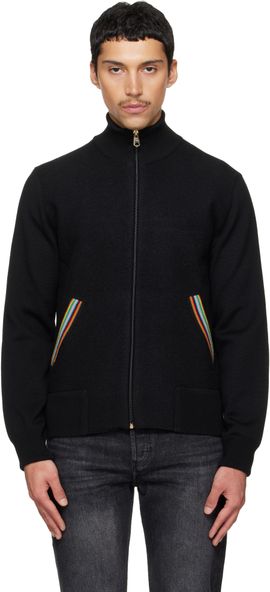 Paul Smith Paul Smith Navy 'Signature Stripe' Merino Wool Knitted Jacket