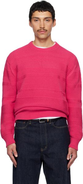 Paul Smith Paul Smith Pink Textured Cotton Sweater
