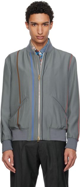 Paul Smith Paul Smith Purple Regular Fit Bomber Jacket