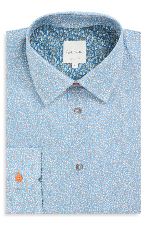 Paul Smith Paul Smith Regular Fit Floral Organic Cotton Dress Shirt