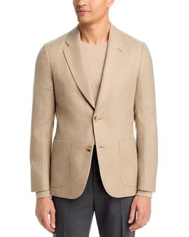 Paul Smith Paul Smith Regular Fit Textured Solid Wool Blend Jacket