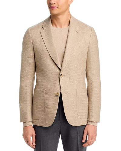Paul Smith Paul Smith Regular Fit Textured Solid Wool Blend Jacket