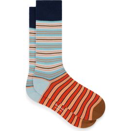 Paul Smith Paul Smith Stripe Cotton Blend Dress Socks