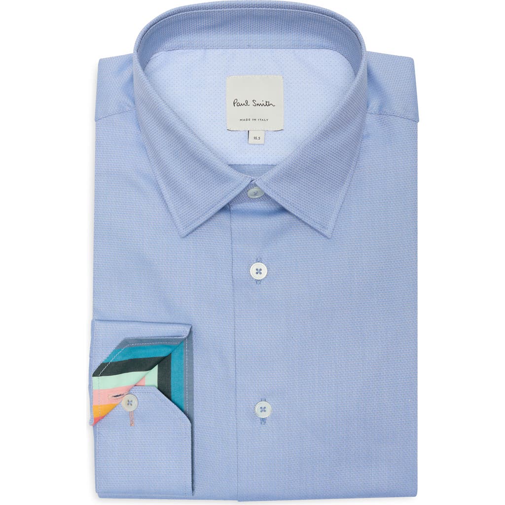 Paul Smith Paul Smith Tailored Fit Textured Cotton Dress Shirt