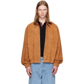 Paul Smith Paul Smith Tan Suede Bomber Jacket