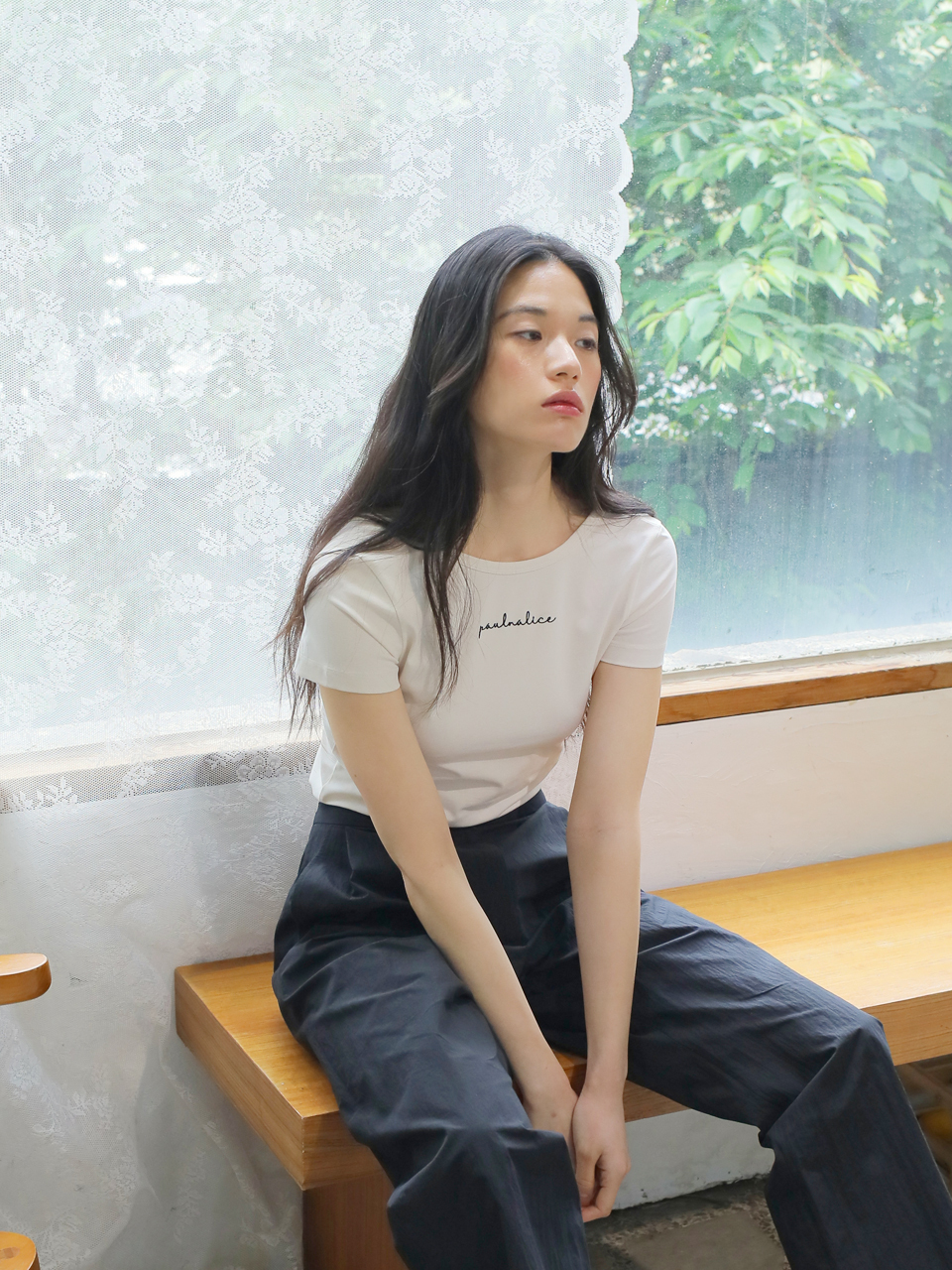 PAUL&ALICE Back U Neck Shirt