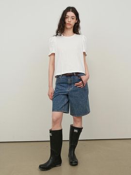 PAUL&ALICE BERMUDA HALF DENIM PANTS [BLUE]