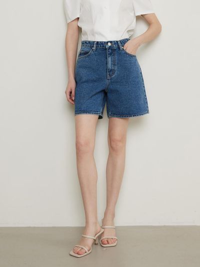 PAUL&ALICE Half Denim Pants / Blue