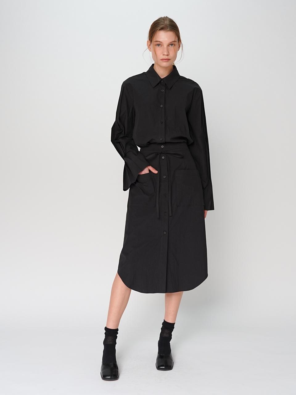 PAUL&ALICE Pocket Banding Skirt / Black