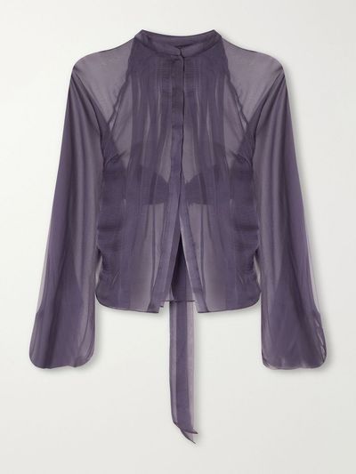 PAULINE DUJANCOURT Alyona cut-out silk blouse
