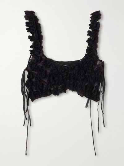 PAULINE DUJANCOURT Georgia crocheted mesh bra
