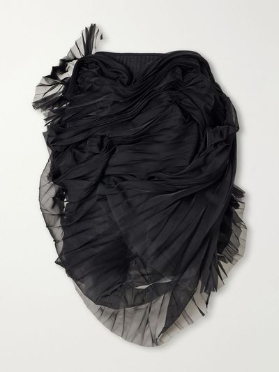 PAULINE DUJANCOURT Minna Eerie ruched tulle knee-length skirt