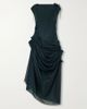 PAULINE DUJANCOURT Najia floral-appliquéd gathered asymmetric jersey midi dress - 1