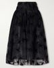 PAULINE DUJANCOURT Rebecca velvet-trimmed organza midi skirt - 1