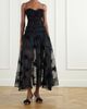 PAULINE DUJANCOURT Rebecca velvet-trimmed organza midi skirt - 2