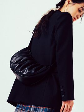 Paul's Boutique Embossed Pleated Vegan Leather Bag