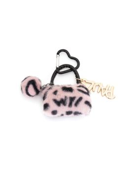 Paul's Boutique Leopard Mini Leather Bag Key Ring [PINK]