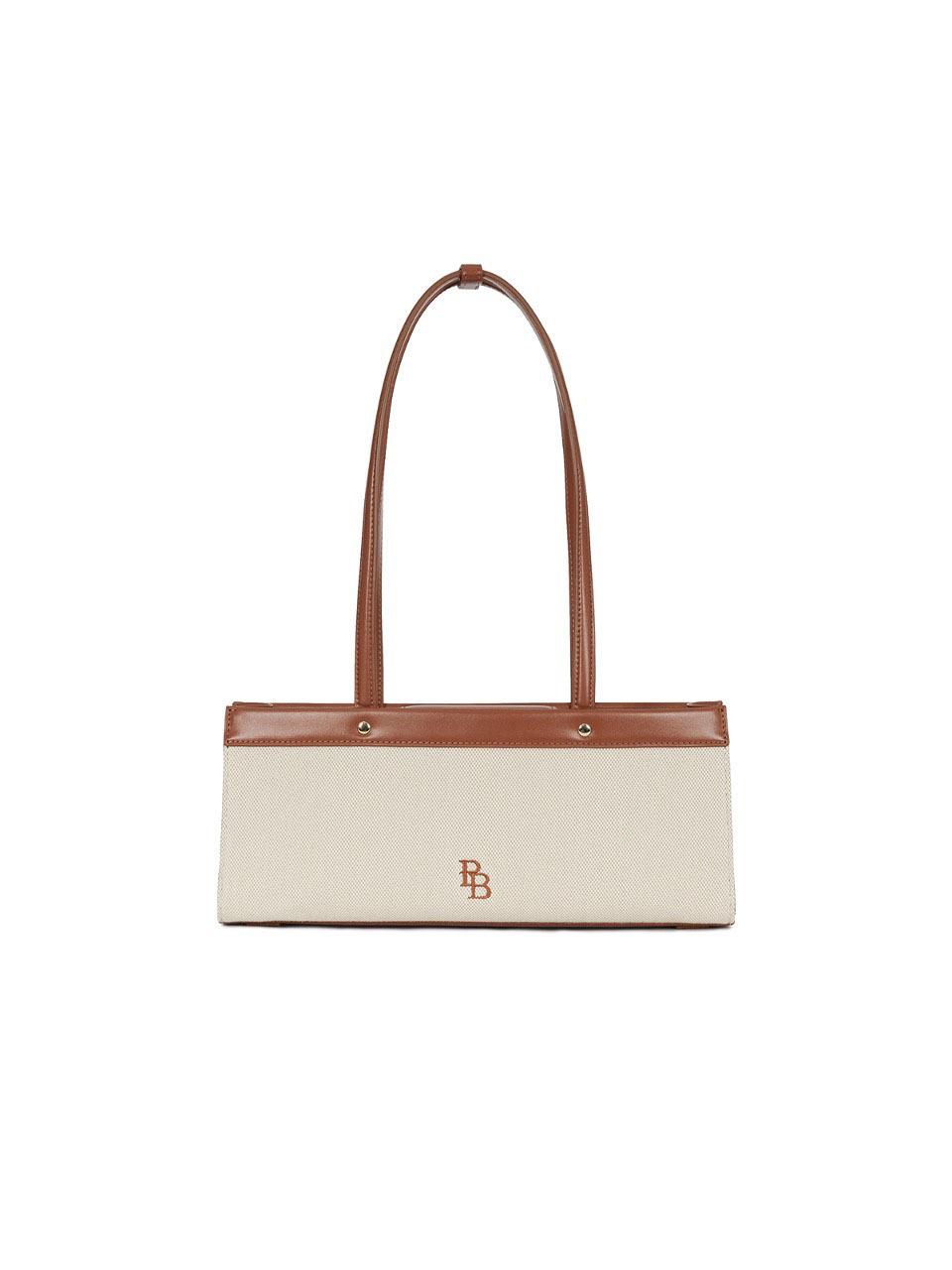 Paul's Boutique Oxford Fabric Vegan Leather Baguette Bag [Brown] (PP1LSD8PBHBR)