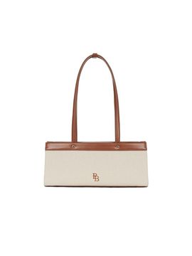 Paul's Boutique Oxford Fabric Vegan Leather Baguette Bag [Brown] (PP1LSD8PBHBR)