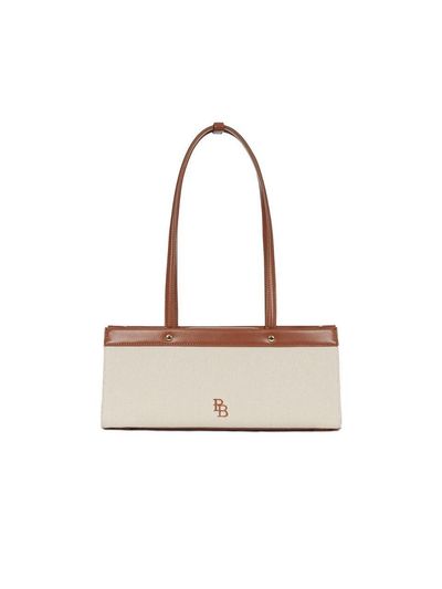 Paul's Boutique Oxford Fabric Vegan Leather Baguette Bag [Brown] (PP1LSD8PBHBR)