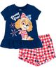 PAW PATROL PAW PATROL Skye July 4th 2-Piece T-Shirt and Shorts Set - 1