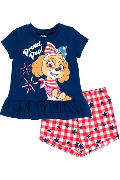 PAW PATROL PAW PATROL Skye July 4th 2-Piece T-Shirt and Shorts Set