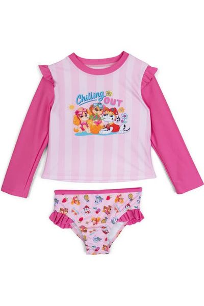 PAW PATROL PAW PATROL Swimwear 2-Piece Rash Guard and Bikini Bottom Set UPF 50+