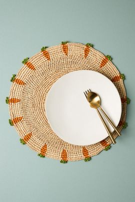 Payton James Handwoven Carrot Round Placemat