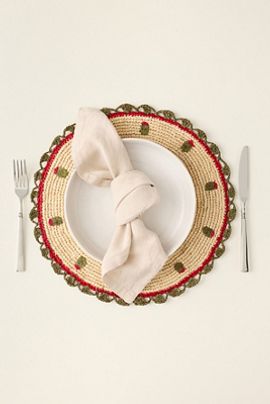 Payton James Handwoven Olive Placemat