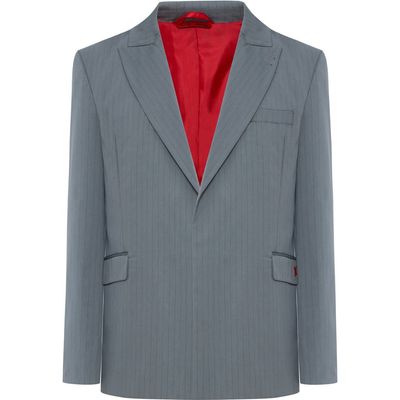 PCFG PCFG Cotton Blend Striped Woven Blazer Jacket