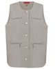 PCFG PCFG Cotton Woven Vest With Zip Detail - 1