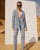 PCFG PCFG Linen Blend Free Heaven Multicolor Checked Blazer - 4