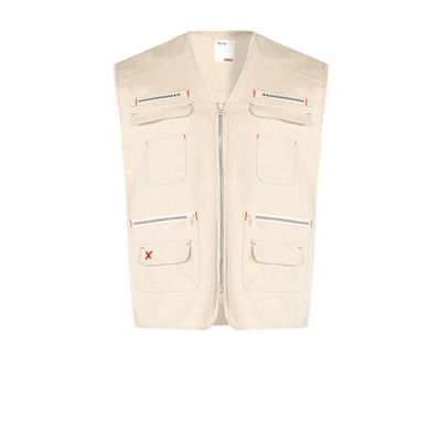PCFG PCFG Linen Blend Free Heaven Vest With Pocket