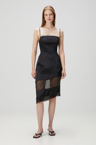 PCFG PCFG Pure Silk Women Black Dress 