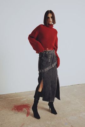 PCFG PCFG Your *Itch Colorblocked Denim Skirt
