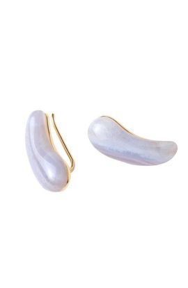 PDPAOLA PDPAOLA Blue Lace Agate Aqua Earrings 