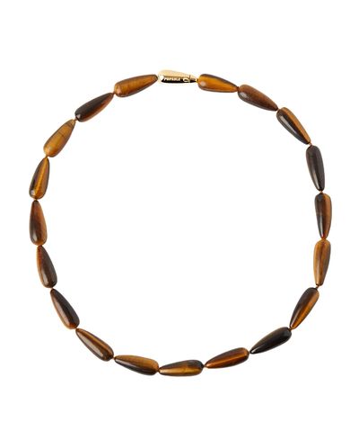Pdpaola Pdpaola Women's Tiger Eye Drop Necklace
