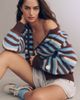 PE Nation Fuzzy Knit Stripe Cardigan - 1