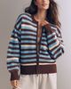 PE Nation Fuzzy Knit Stripe Cardigan - 4